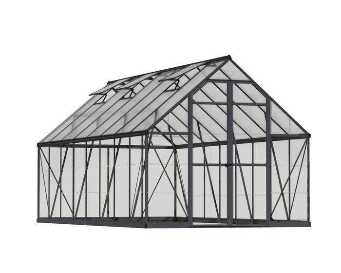 Växthus Balance 11,9 m² Mörkgrå Canopia by Palram